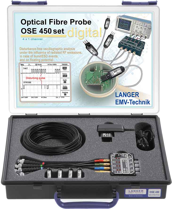 OSE 450 set, Optical Fiber Probe 4-Channel, 50 Mbps
